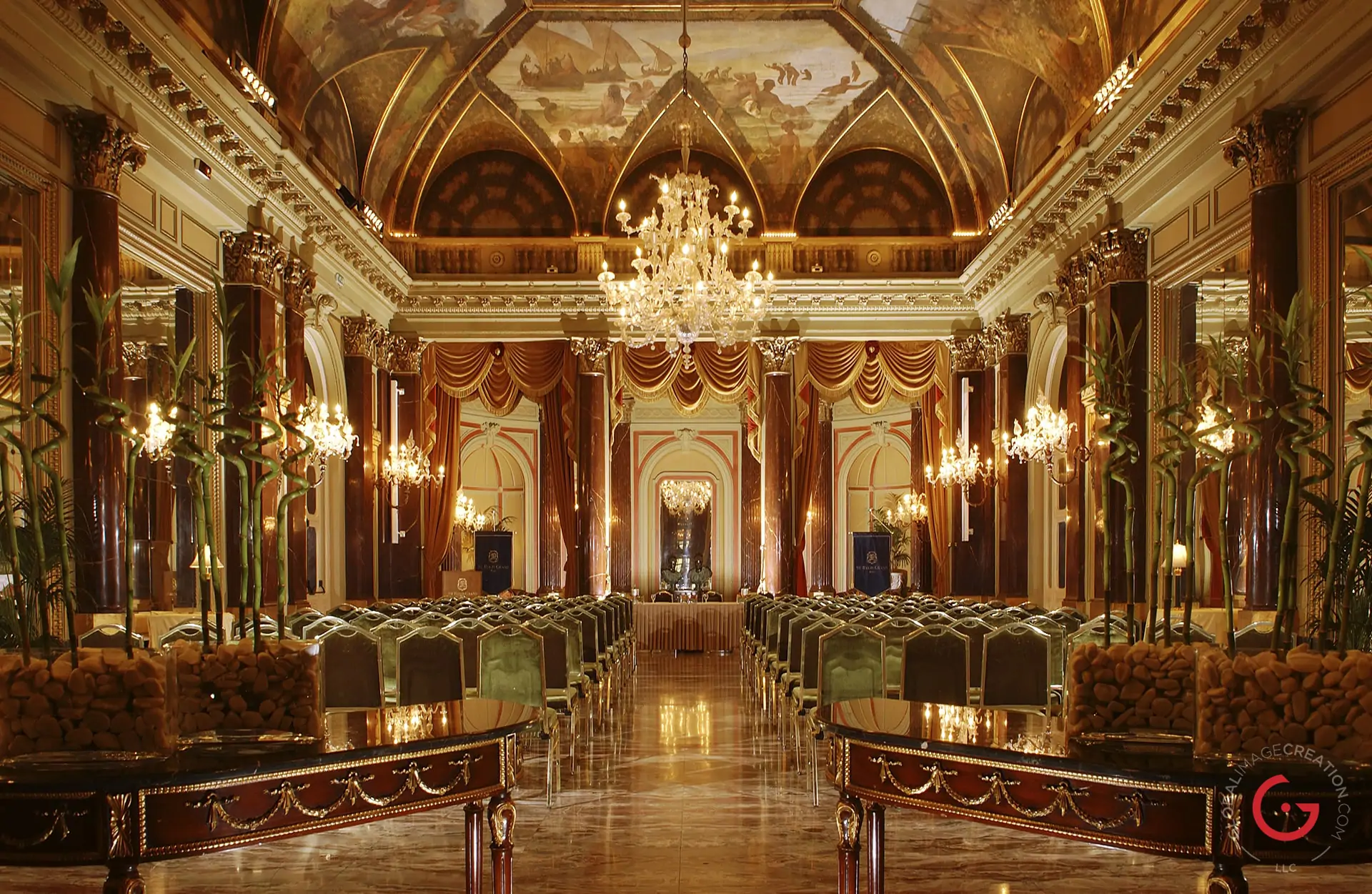 Hotel Photographers, Luxury Hotel Photography, Resort Photographer of Ritz Ballroom - St. Regis Rome, Italy