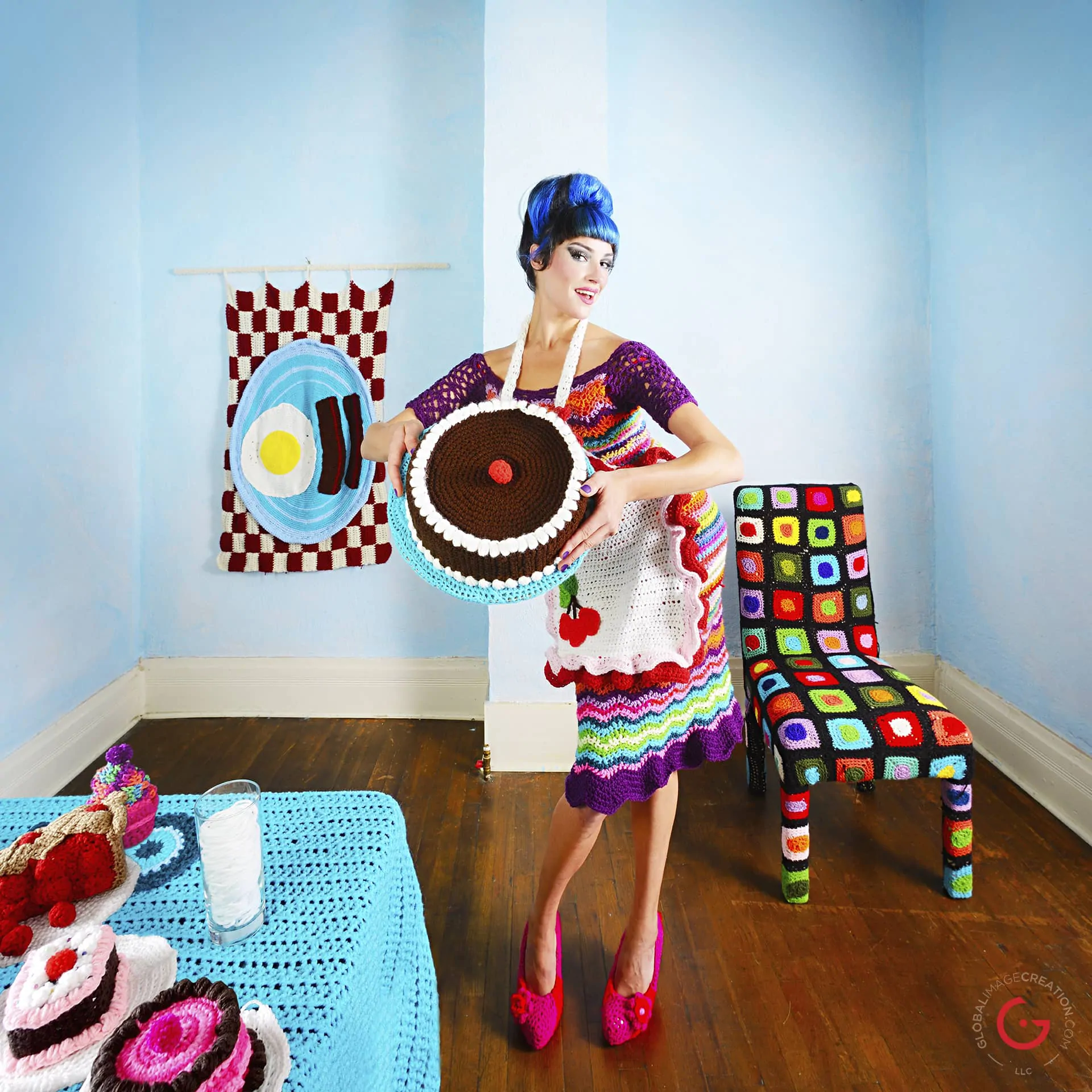 Yarnography - Colorful Characters in Crochet Art by Gina Gallina - Photography Concepts by Jeremy Mason McGraw