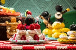 Crochet Art - Ant Picnic by Gina Gallina