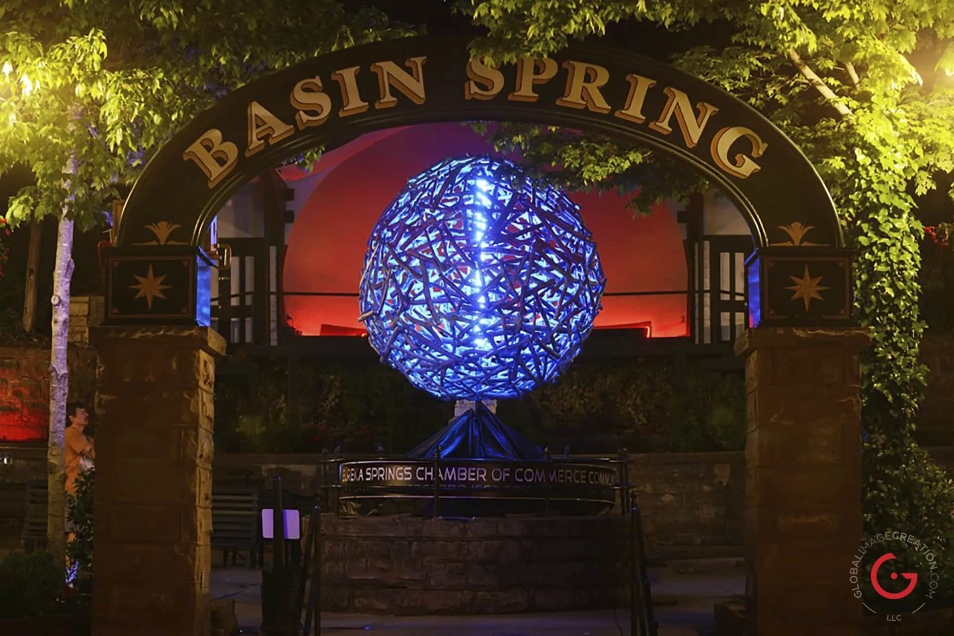Public Art Project Sphere Glows in Basin Spring Park