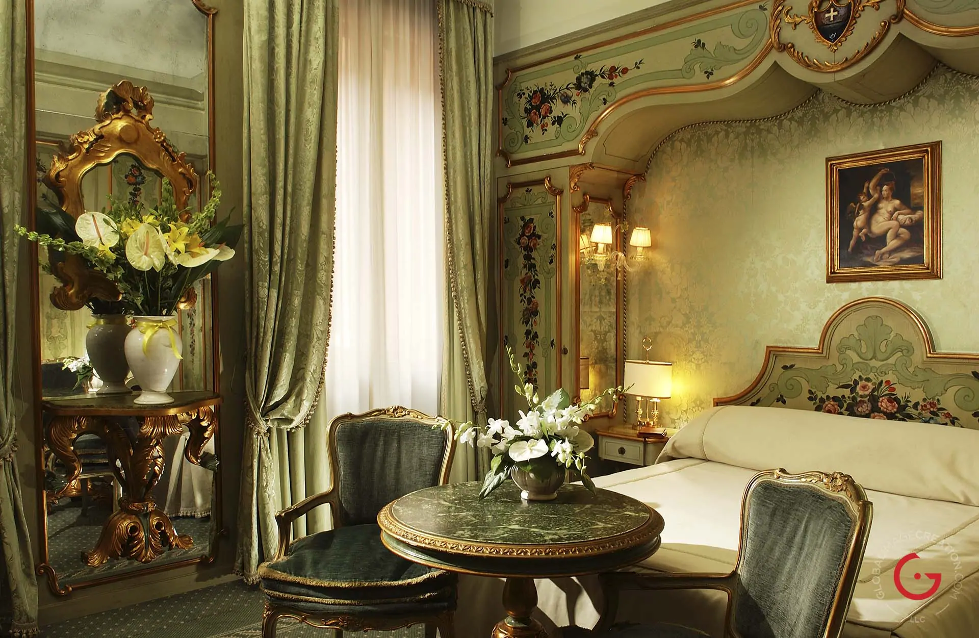 Hotel Room Photography of Room of Gritti Palace, Venice, Italy