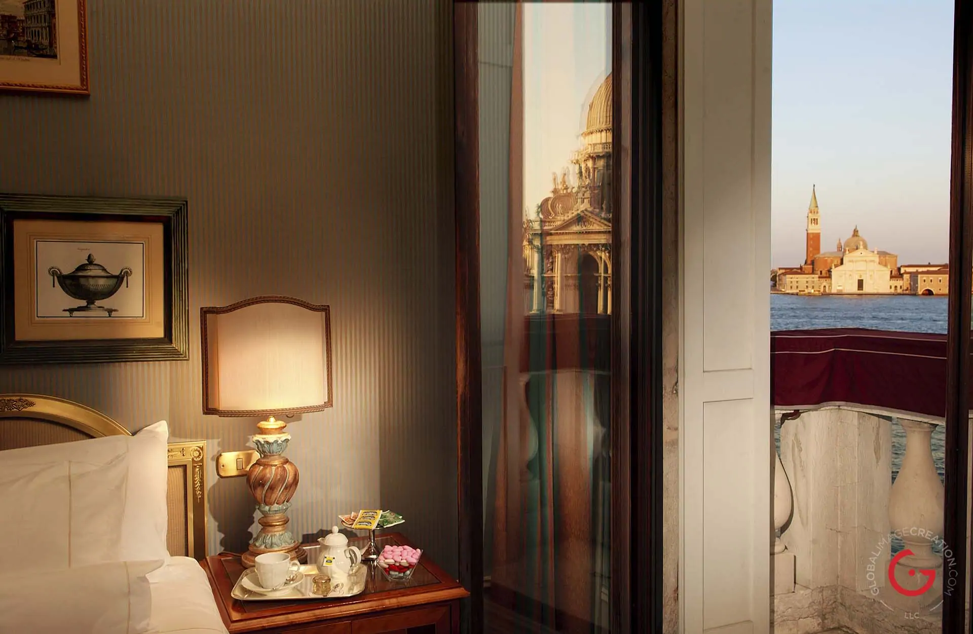 Hotel Photographers, Luxury Hotel Photography, Resort Photographer of Monet Room at Regina and Europa, Venice, Italy