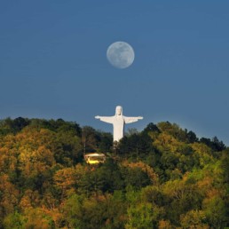 Christ and the Moon - Eureka Springs, Arkansas Photography