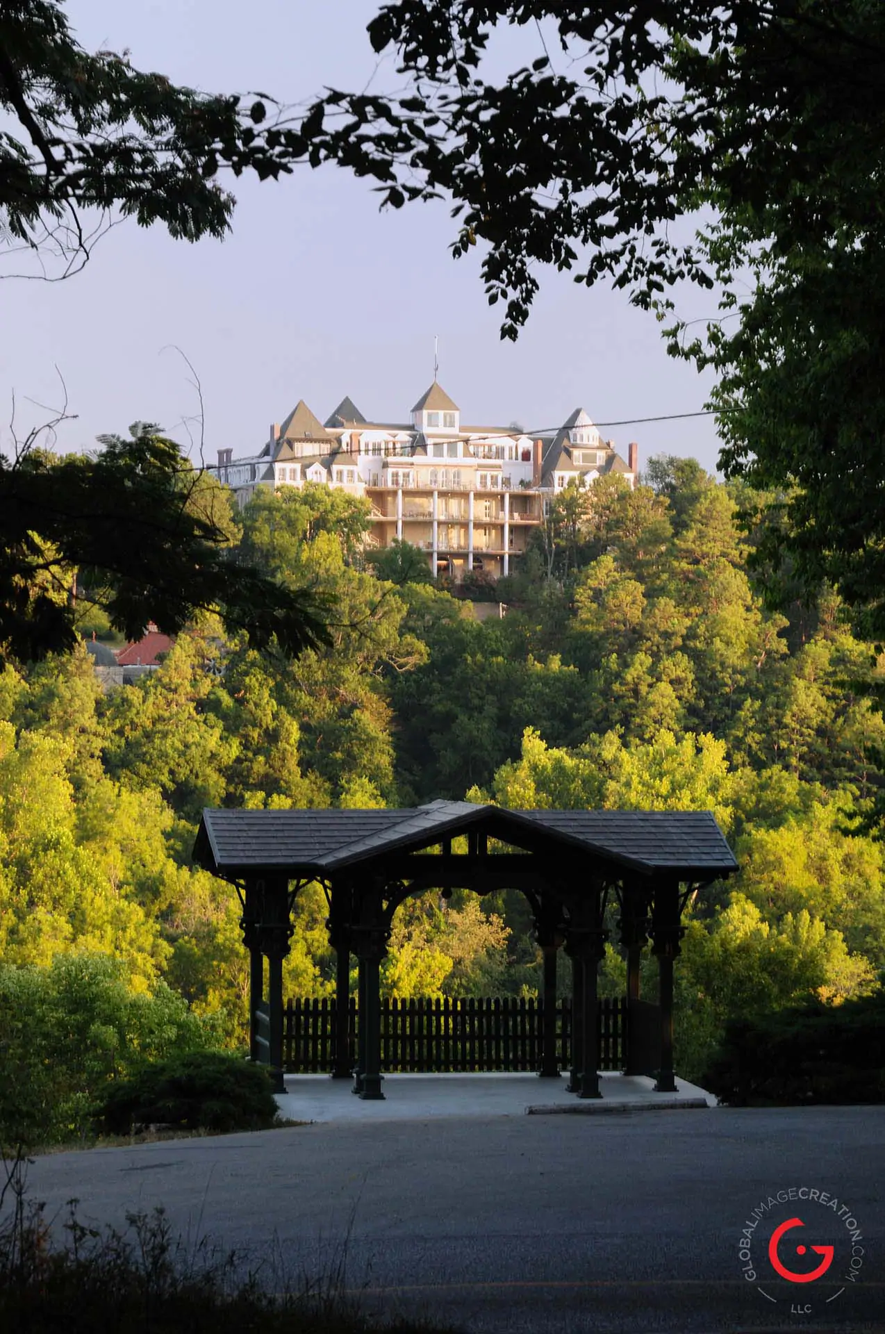 The Crescent Hotel from the East Mountain Overlook - Eureka Springs, Arkansas Photography