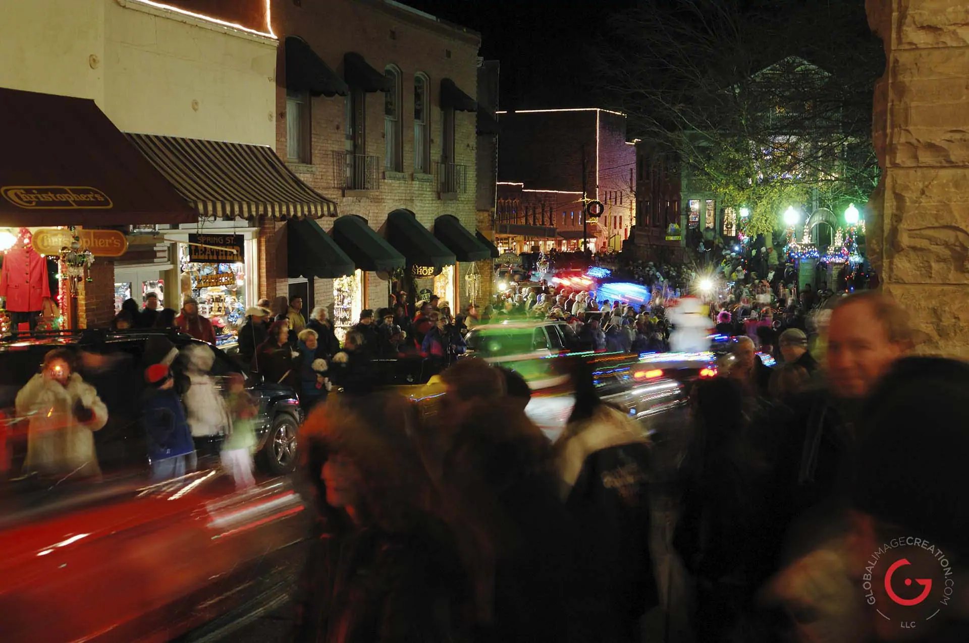 A Night Parade on Spring Street - Eureka Springs, Arkansas Photography