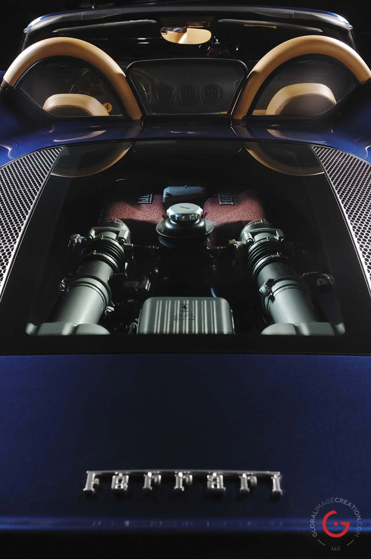 Ferrari Engine Detail - Professional Car Photographer, Automotive Photography