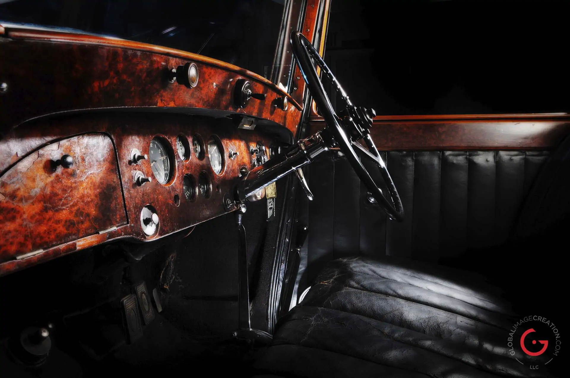 Classic Rolls Royce Interior Detail - All Original - Professional Car Photographer, Automotive Photography