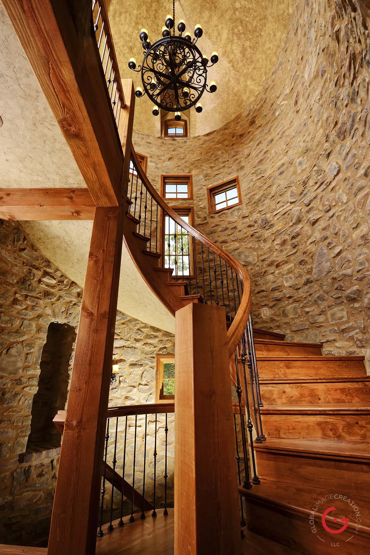 Ron Hill Castle Stairs, Home Interior Photographer - Room Photography