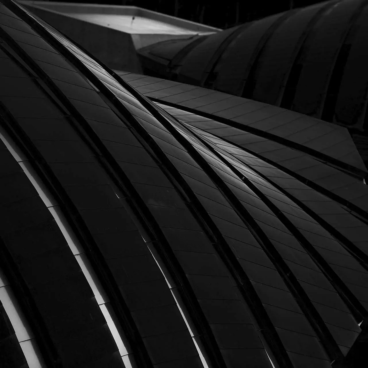 Roof Detail of Crystal Bridges Museum, Bentonville, Arkansas - Professional Architecture Photographer and Commercial Photography of Buildings