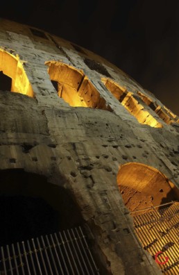 The Colosseum at Night Rome, Italy - Travel Photographer of Italy Photoshoots, Italy Photography