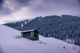 Winter Hut on the Mountain - Travel Photographer and Switzerland Photography
