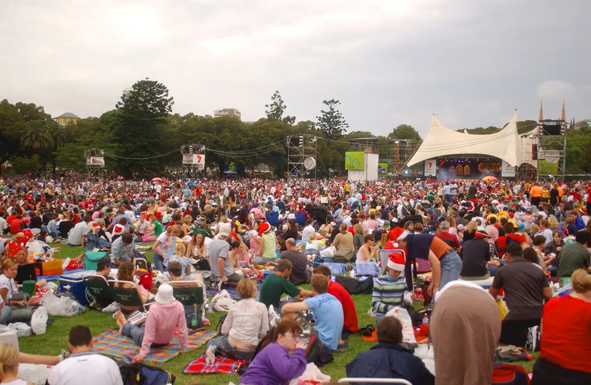 The Concert Tent in 2003 at Carols in the Domain